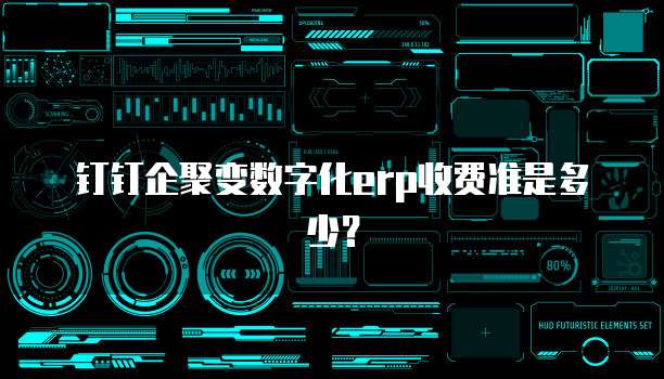 钉钉企聚变数字化erp收费准是多少?