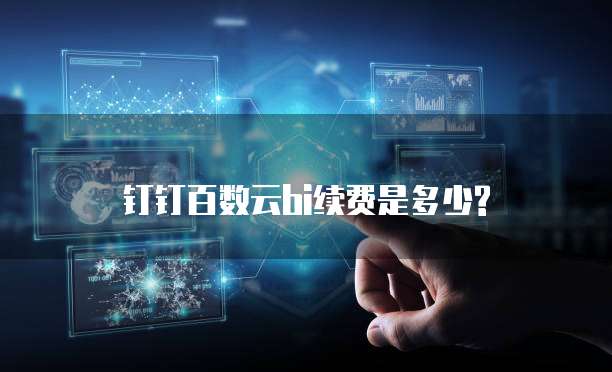 钉钉百数云bi续费是多少?