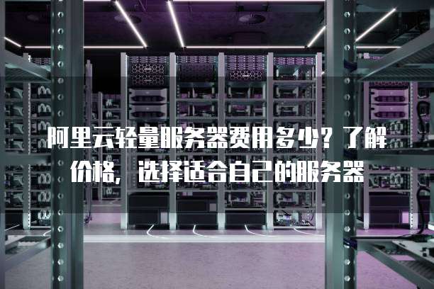 阿里云轻量服务器费用多少?了解价格,选择适合自己的服务器