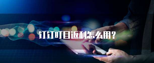 钉钉盯目返利怎么用?
