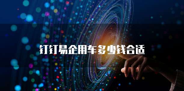 钉钉易企用车多少钱合适