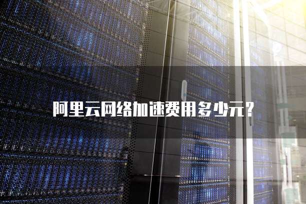 阿里云网络加速费用多少元?