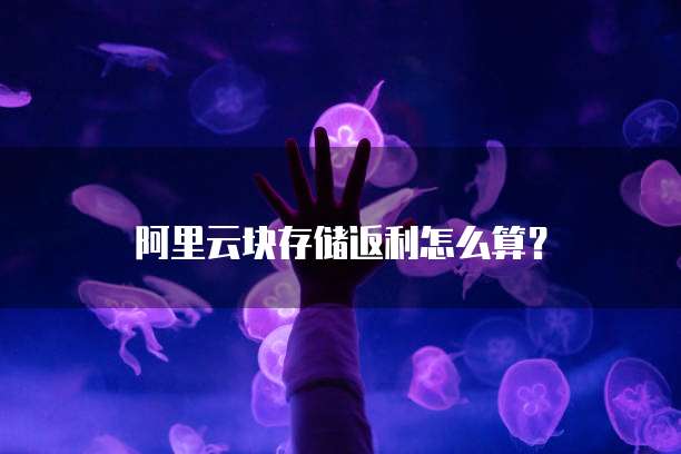 阿里云块存储返利怎么算？