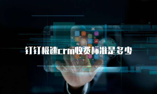 钉钉极速crm收费标准是多少