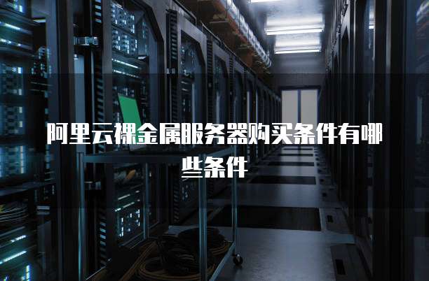 阿里云裸金属服务器购买条件有哪些条件