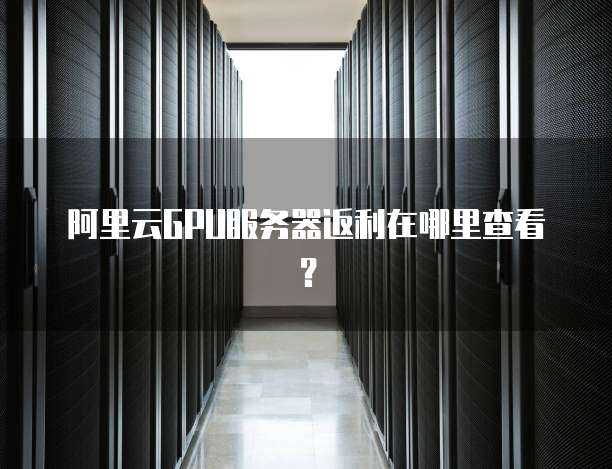 阿里云GPU服务器返利在哪里查看？