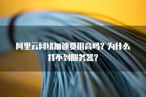 阿里云网络加速费用高吗?为什么找不到服务器?