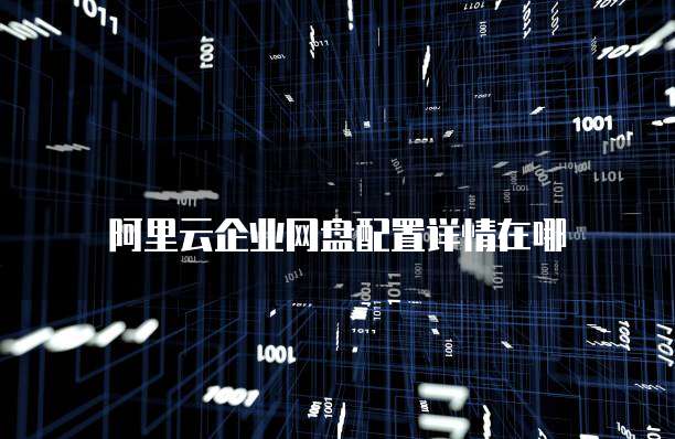 阿里云企业网盘配置详情在哪