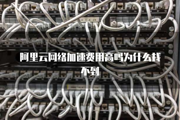 阿里云网络加速费用高吗为什么找不到