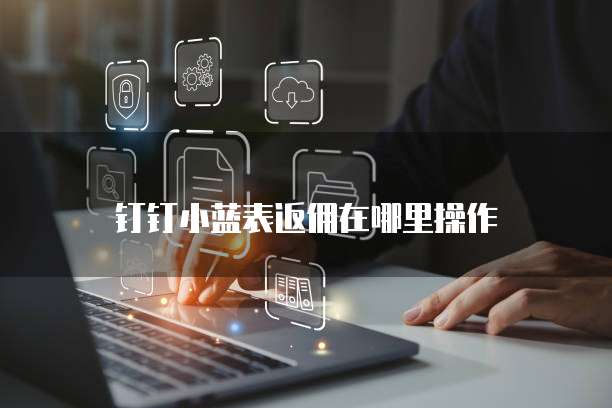 钉钉小蓝表返佣在哪里操作