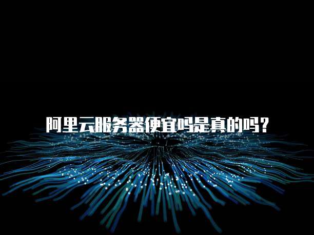 阿里云服务器便宜吗是真的吗?