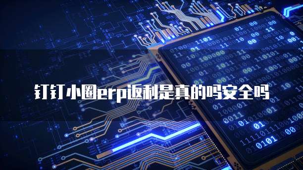 钉钉小圈erp返利是真的吗安全吗
