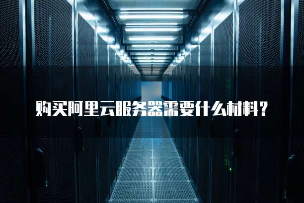 购买阿里云服务器需要什么材料?