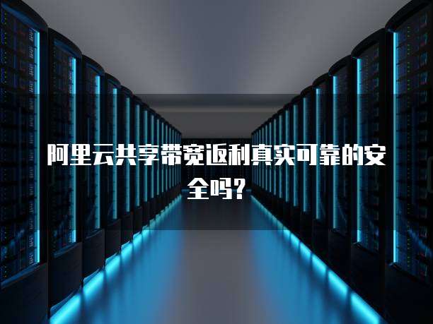 阿里云共享带宽返利真实可靠的安全吗?