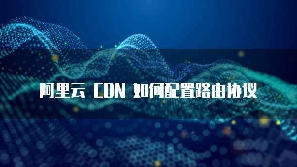 阿里云 CDN 如何配置路由协议