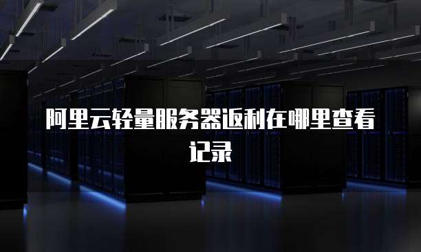 阿里云轻量服务器返利在哪里查看记录