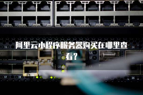 阿里云小程序服务器购买在哪里查看?