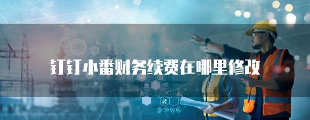 钉钉小番财务续费在哪里修改