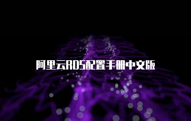 阿里云RDS配置手册中文版