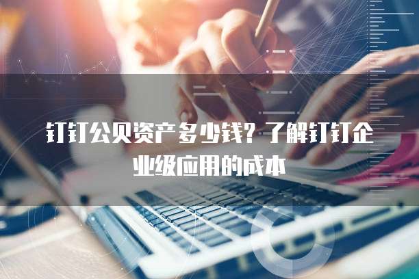钉钉公贝资产多少钱?了解钉钉企业级应用的成本