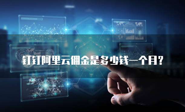 钉钉阿里云佣金是多少钱一个月?