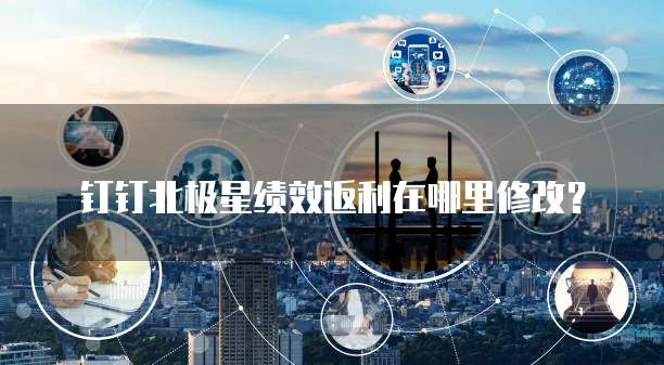 钉钉北极星绩效返利在哪里修改？