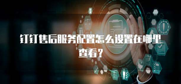 钉钉售后服务配置怎么设置在哪里查看？