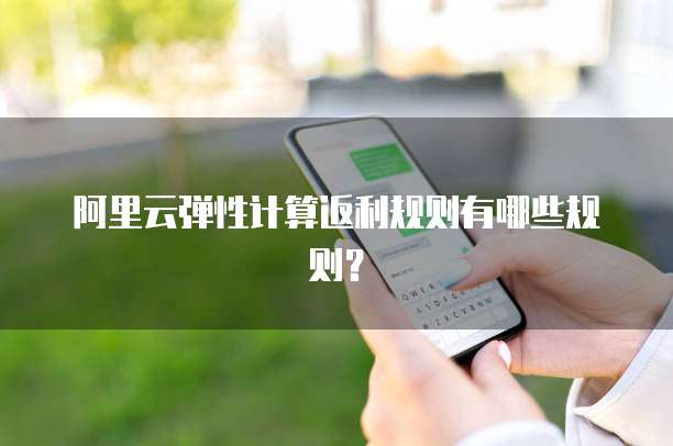 阿里云弹性计算返利规则有哪些规则？