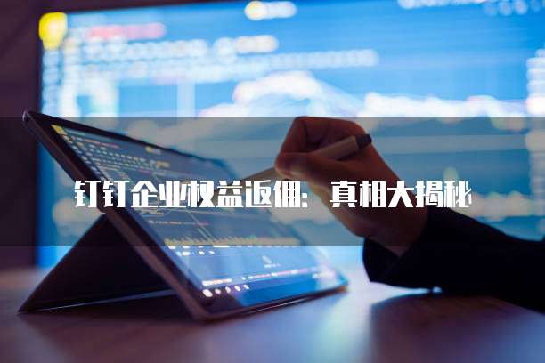钉钉企业权益返佣:真相大揭秘
