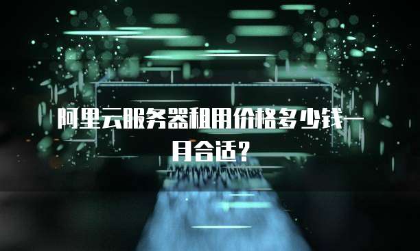 阿里云服务器租用价格多少钱一月合适?