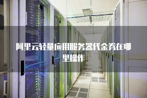 阿里云轻量应用服务器代金券在哪里操作