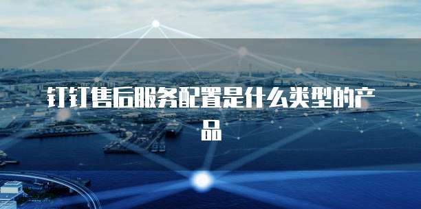 钉钉售后服务配置是什么类型的产品