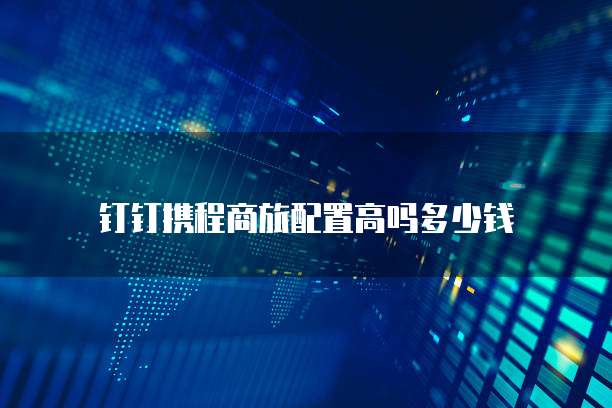 钉钉携程商旅配置高吗多少钱