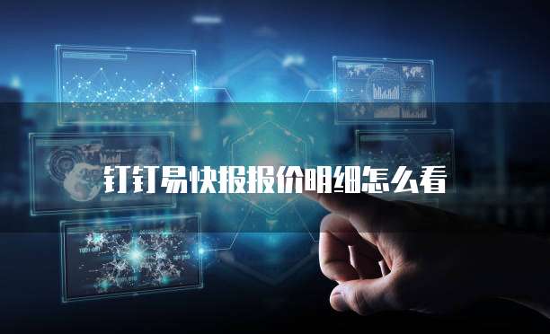  钉钉易快报报价明细怎么看