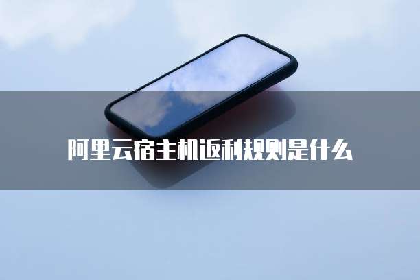 阿里云宿主机返利规则是什么