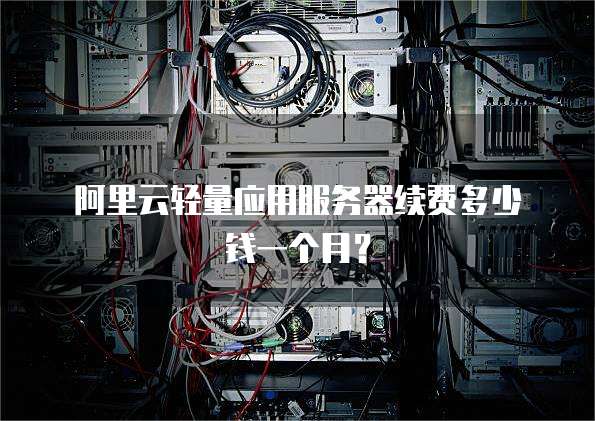 阿里云轻量应用服务器续费多少钱一个月?