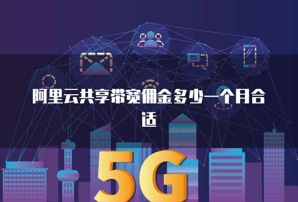阿里云共享带宽佣金多少一个月合适