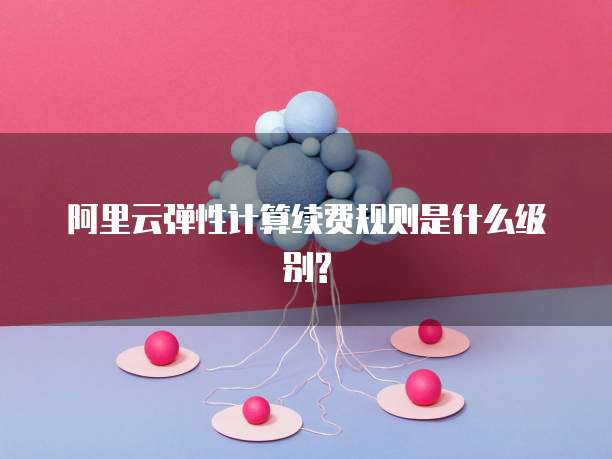 阿里云弹性计算续费规则是什么级别?
