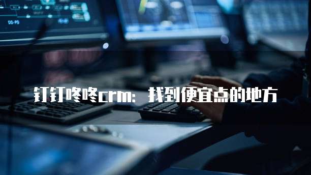 钉钉咚咚crm:找到便宜点的地方