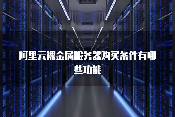 阿里云裸金属服务器购买条件有哪些功能