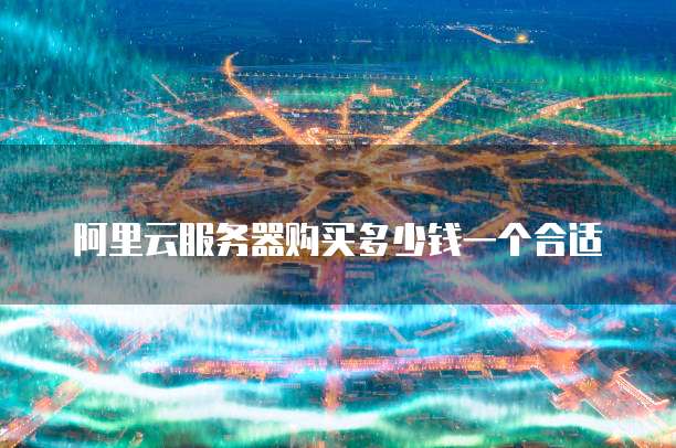 阿里云服务器购买多少钱一个合适