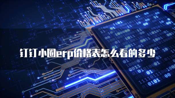钉钉小圈erp价格表怎么看的多少