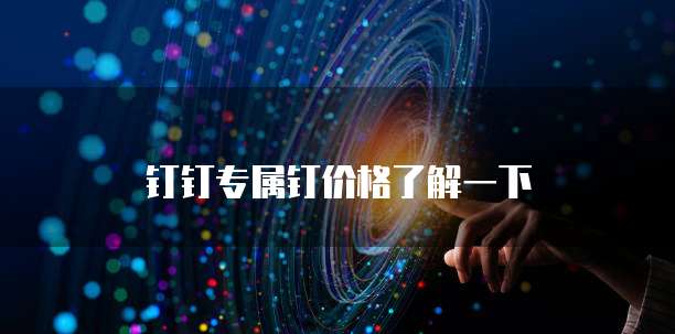 钉钉专属钉价格了解一下