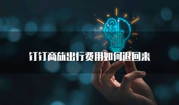 钉钉商旅出行费用如何退回来