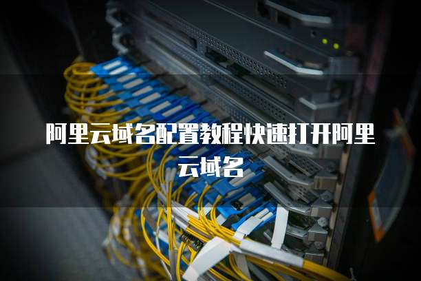 阿里云域名配置教程快速打开阿里云域名