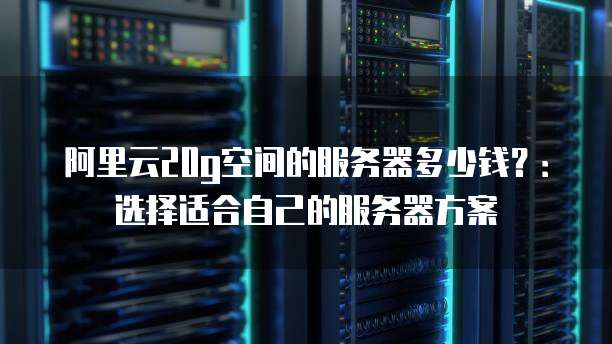 阿里云20g空间的服务器多少钱?:选择适合自己的服务器方案