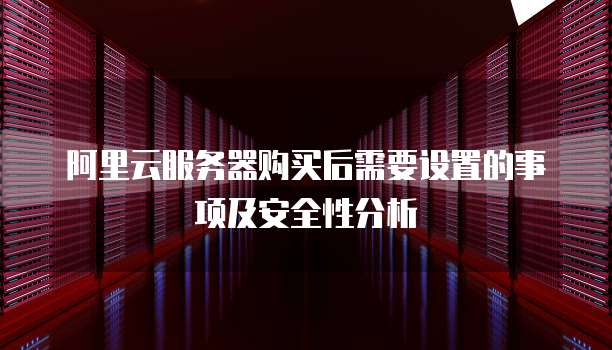 阿里云服务器购买后需要设置的事项及安全性分析