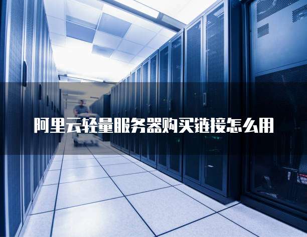 阿里云轻量服务器购买链接怎么用