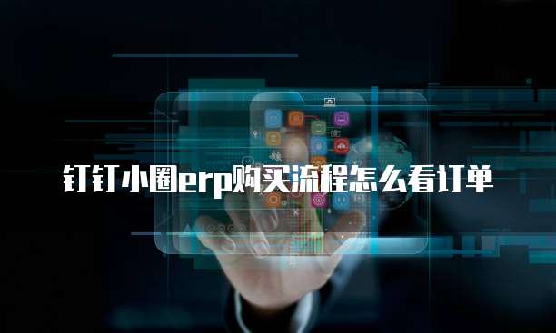 钉钉小圈erp购买流程怎么看订单