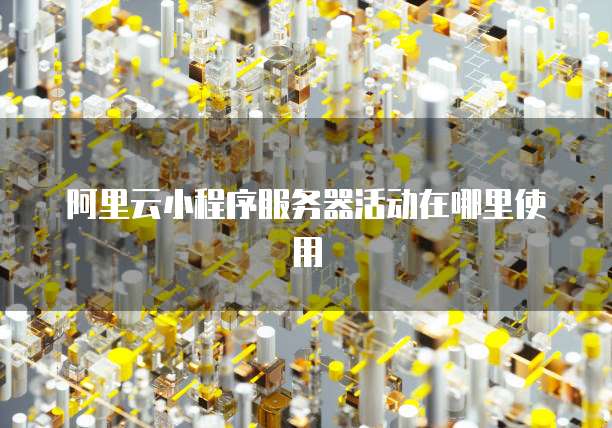 阿里云小程序服务器活动在哪里使用